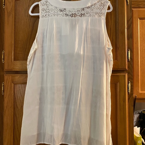 Cato White Top with lace insert details. NWT - Picture 2 of 7